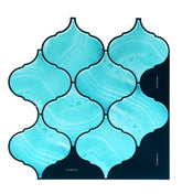 Mosaicowall water Moroccan Arabesque Peel and Stick Wall Tile | Kitchen Backsplash Tiles